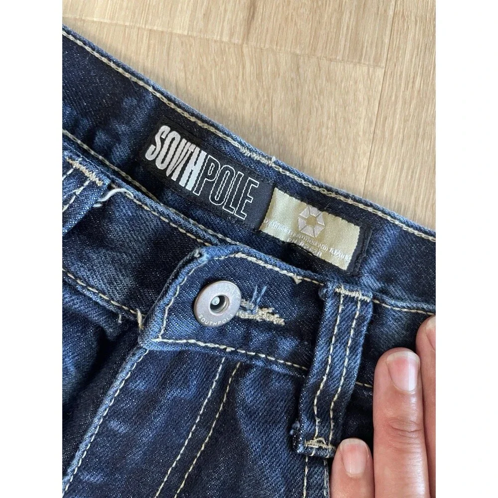 Vintage Southpole Jeans Mens 30x30 Baggy Denim Y2K Hip Hop Streetwear - Picture 7 of 13
